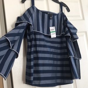 INC sweet meadow , blue striped top